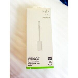 Belkin 4K Mini DisplayPort to HDMI Adapter F2CD078dsAPL Macbook Open Box